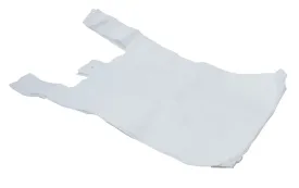 10 x 15 x 8  19mu White Vest Plastic Carrier Bags (Lisbon)