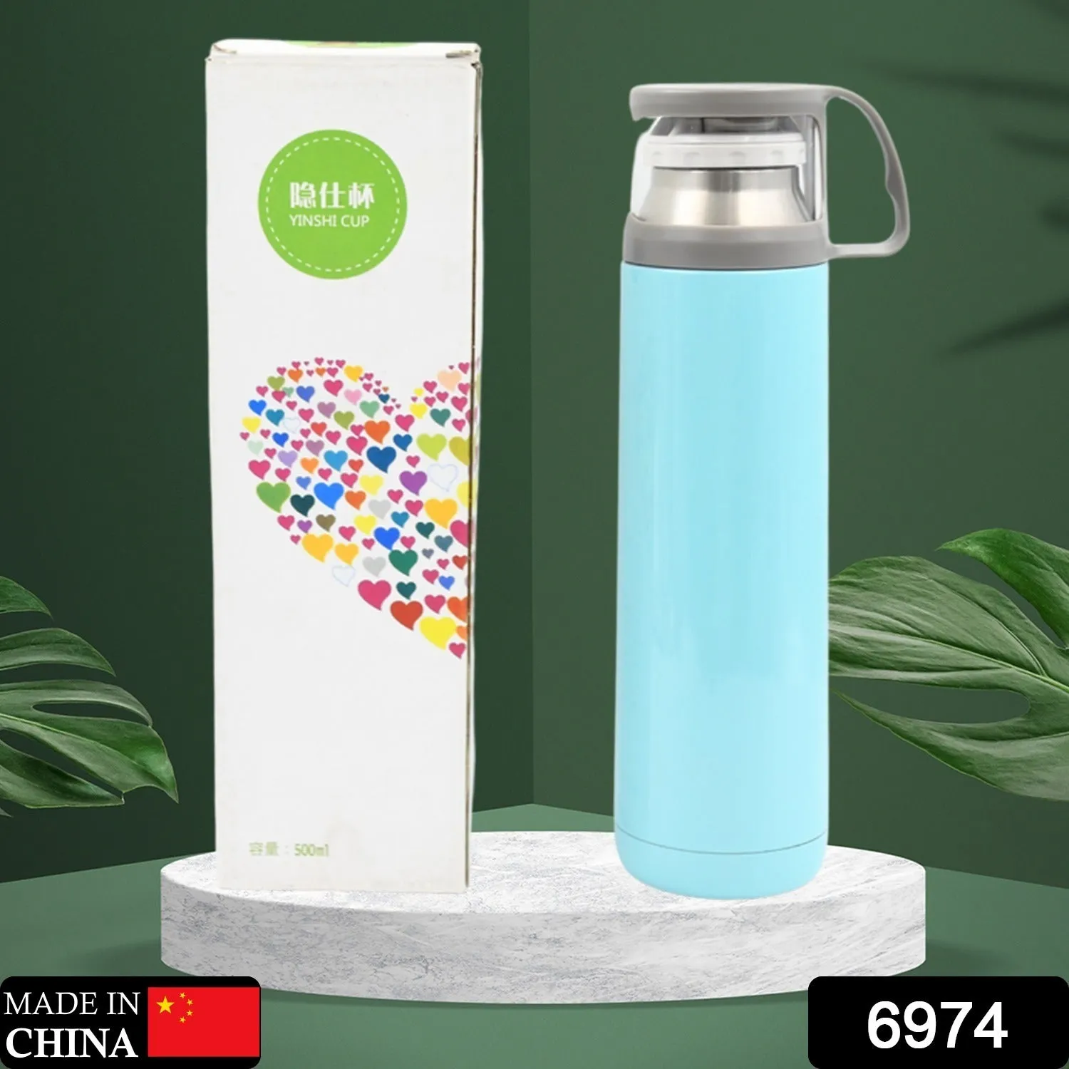 Eco-Friendly Stainless Steel Kids Water Bottle - 500ml, Leak-Proof Design for Office, Gym, Home, Kitchen, Trekking, and Travel.