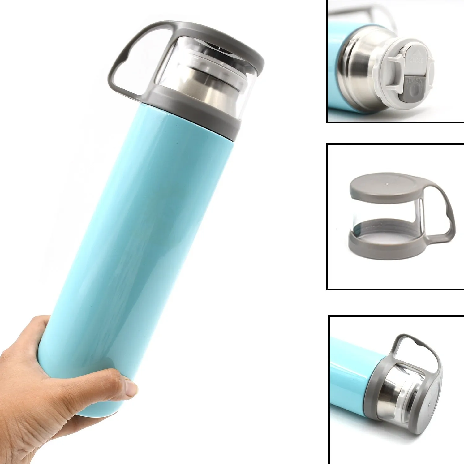 Eco-Friendly Stainless Steel Kids Water Bottle - 500ml, Leak-Proof Design for Office, Gym, Home, Kitchen, Trekking, and Travel.