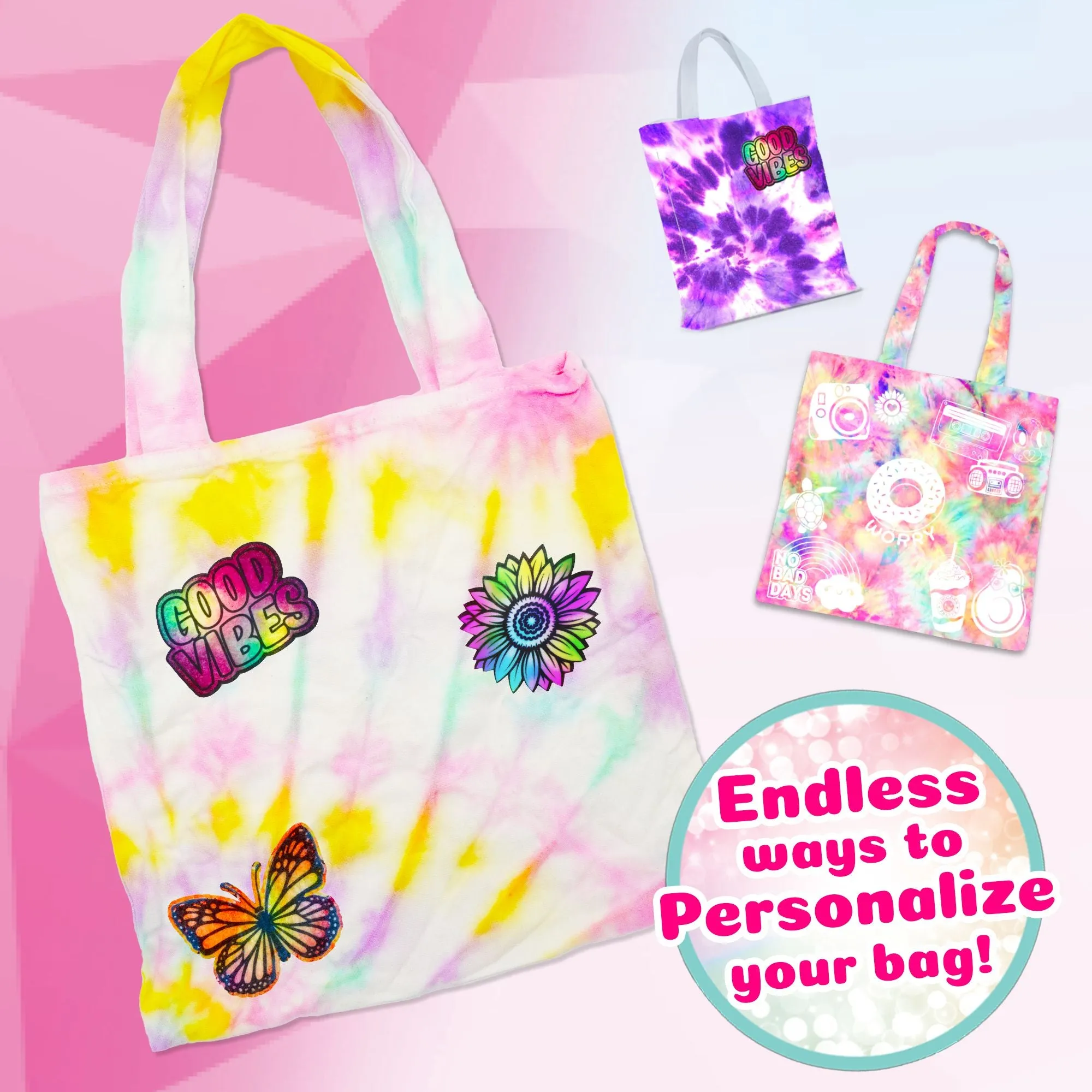 ACTIVITY KINGS ILY - DIY Tie Dye Tote Bags - DIY Tie Dye Kit