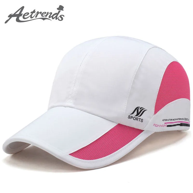 [AETRENDS] 2017 Summer Waterproof Mesh Cap Men's Baseball Cap Women Sun Hats Quick-Drying Breathable Caps Z-5077