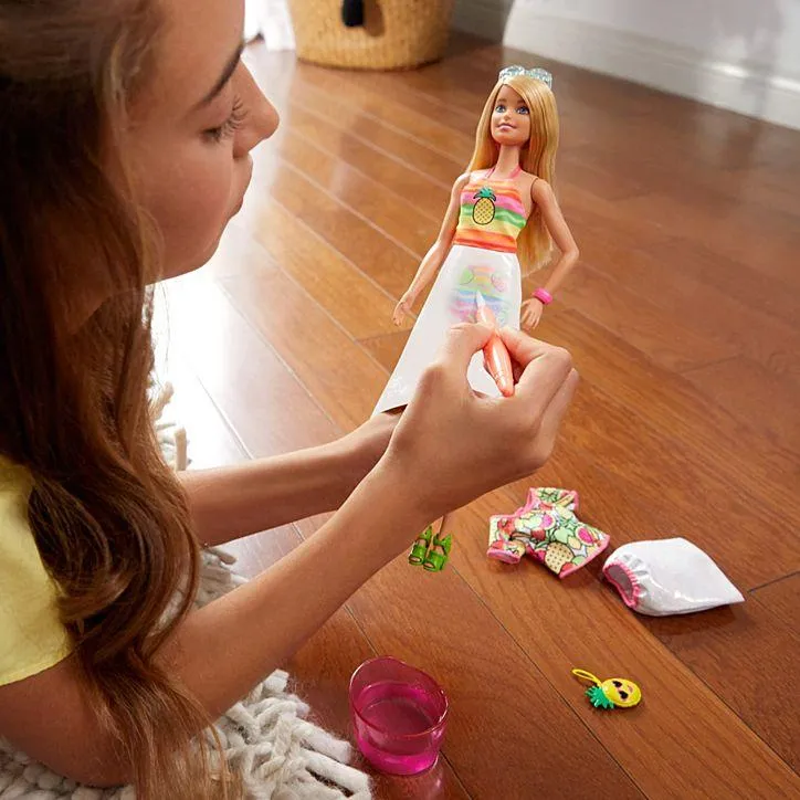 Barbie Crayola Rainbow Fruit Surprise Doll