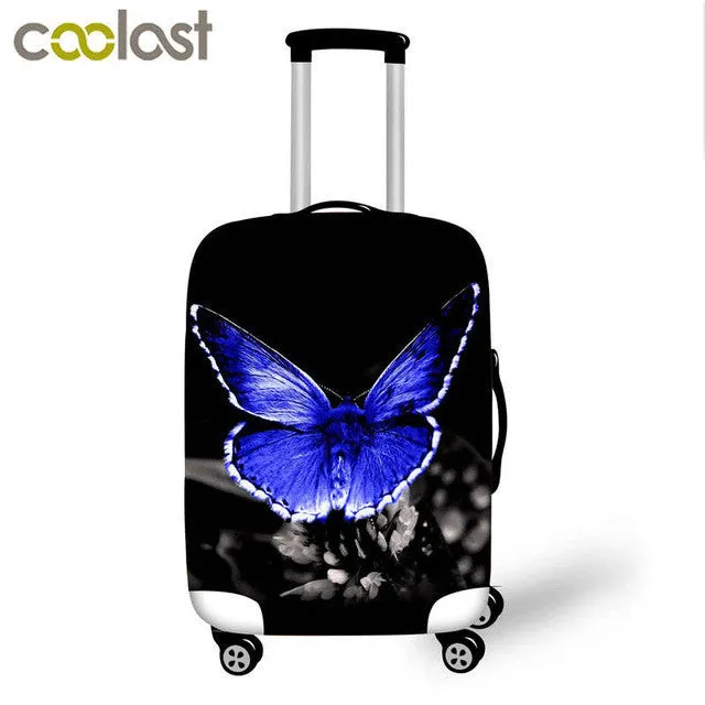 Beautiful butterfly suitcase trolley case protective cover s/m/L 3 size for 18-28 inch travel cases fashion suitcase covers