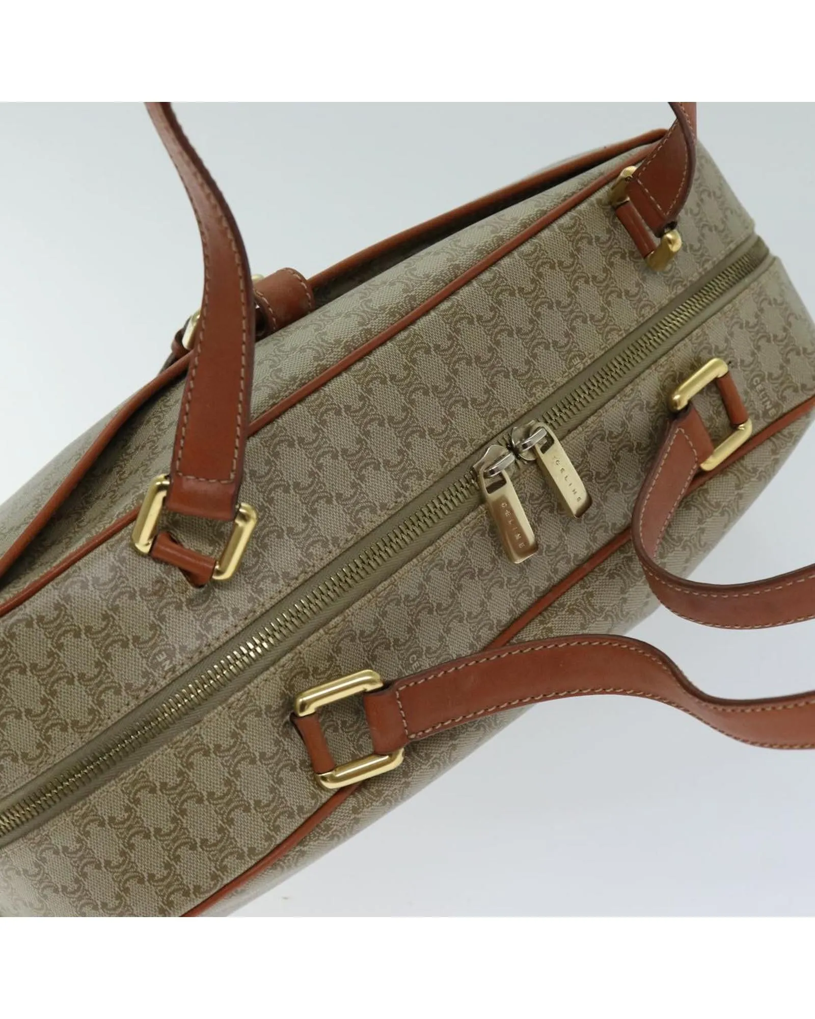 Beige Canvas Hand Bag with Accessories