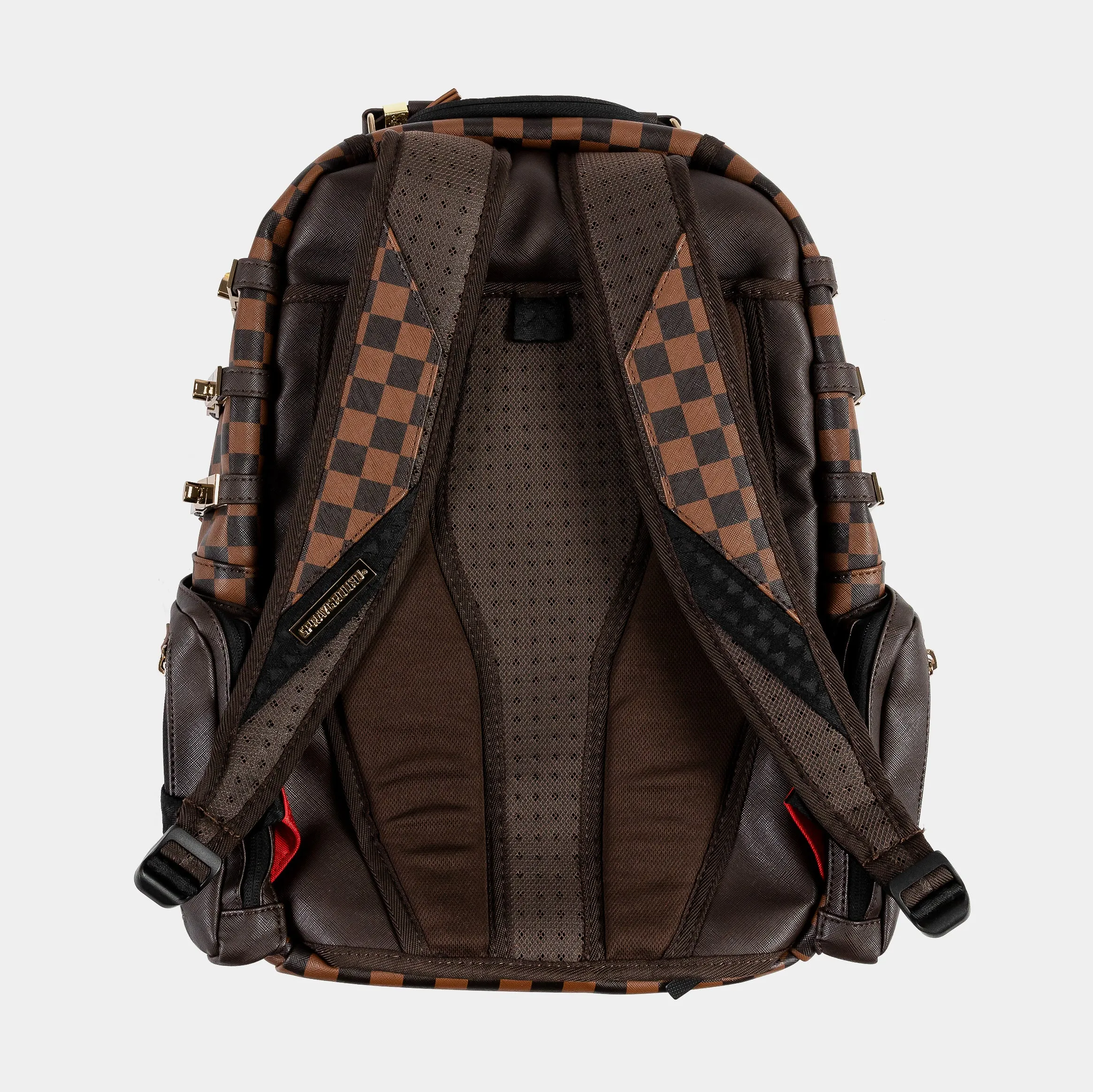 Brown Checkered Special Ops Mens Backpack (Brown/Black)