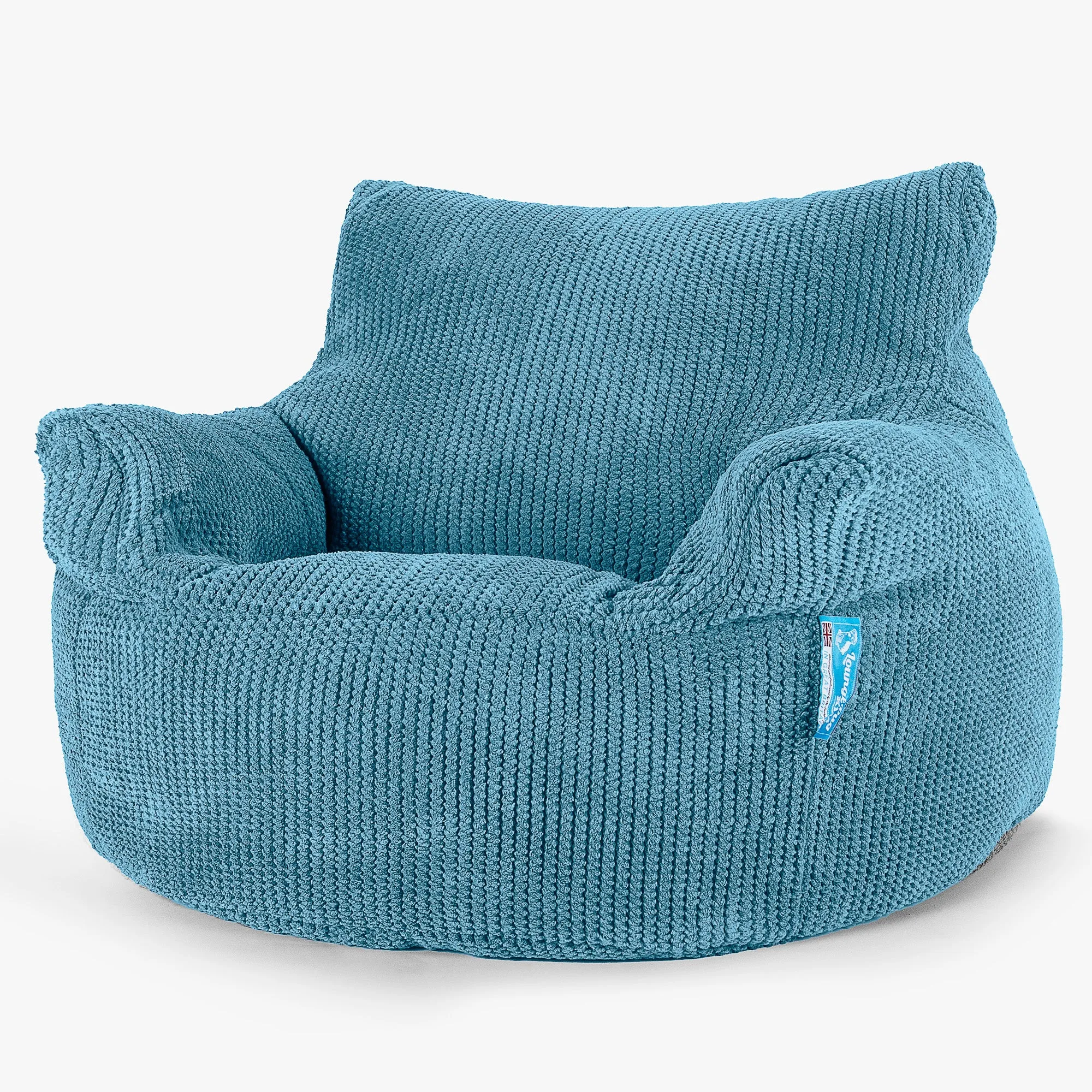 Children's Armchair Bean Bag 3-8 yr - Pom Pom Aegean Blue