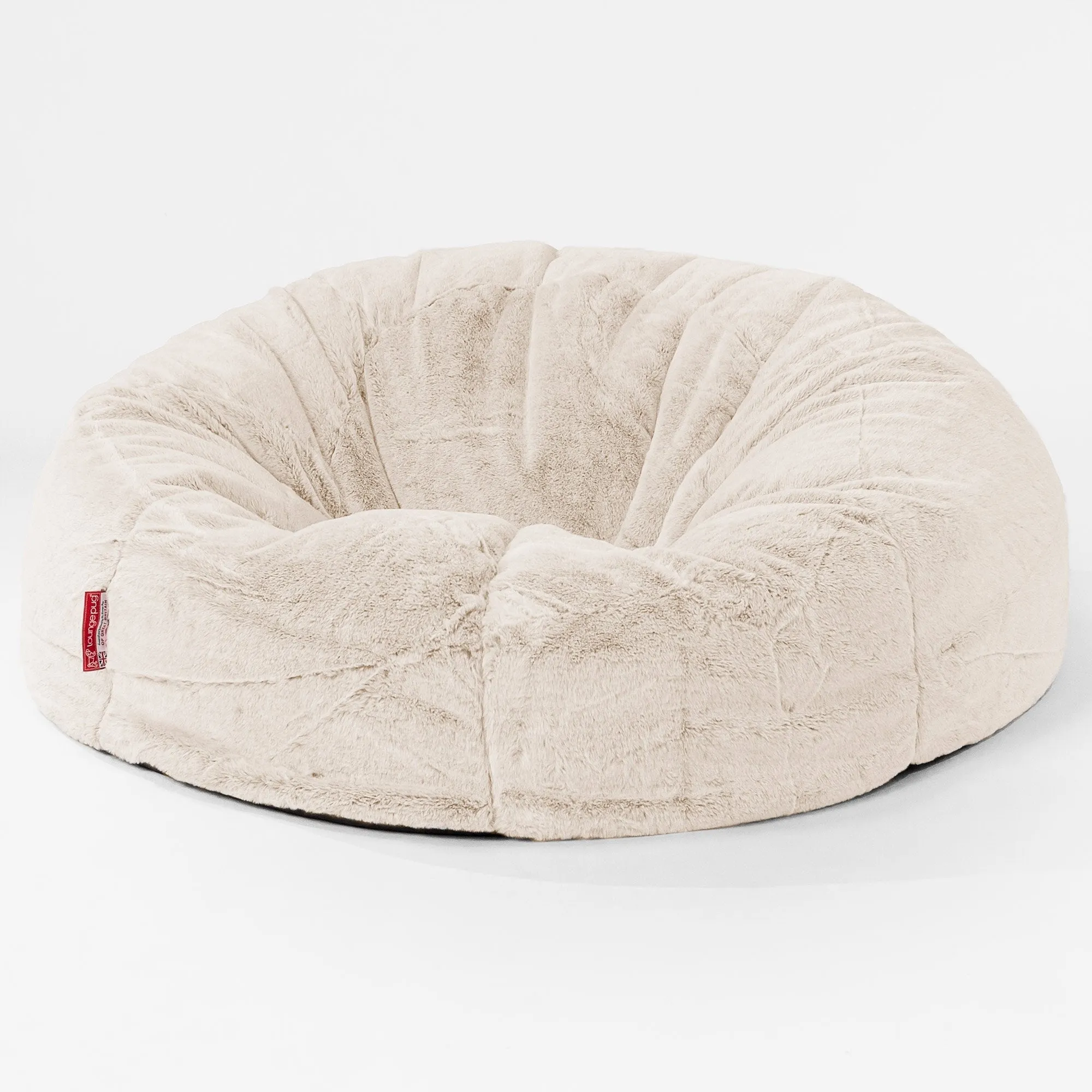 Classic Sofa Bean Bag - Fluffy Faux Fur Rabbit White