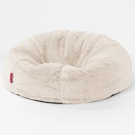 Classic Sofa Bean Bag - Fluffy Faux Fur Rabbit White