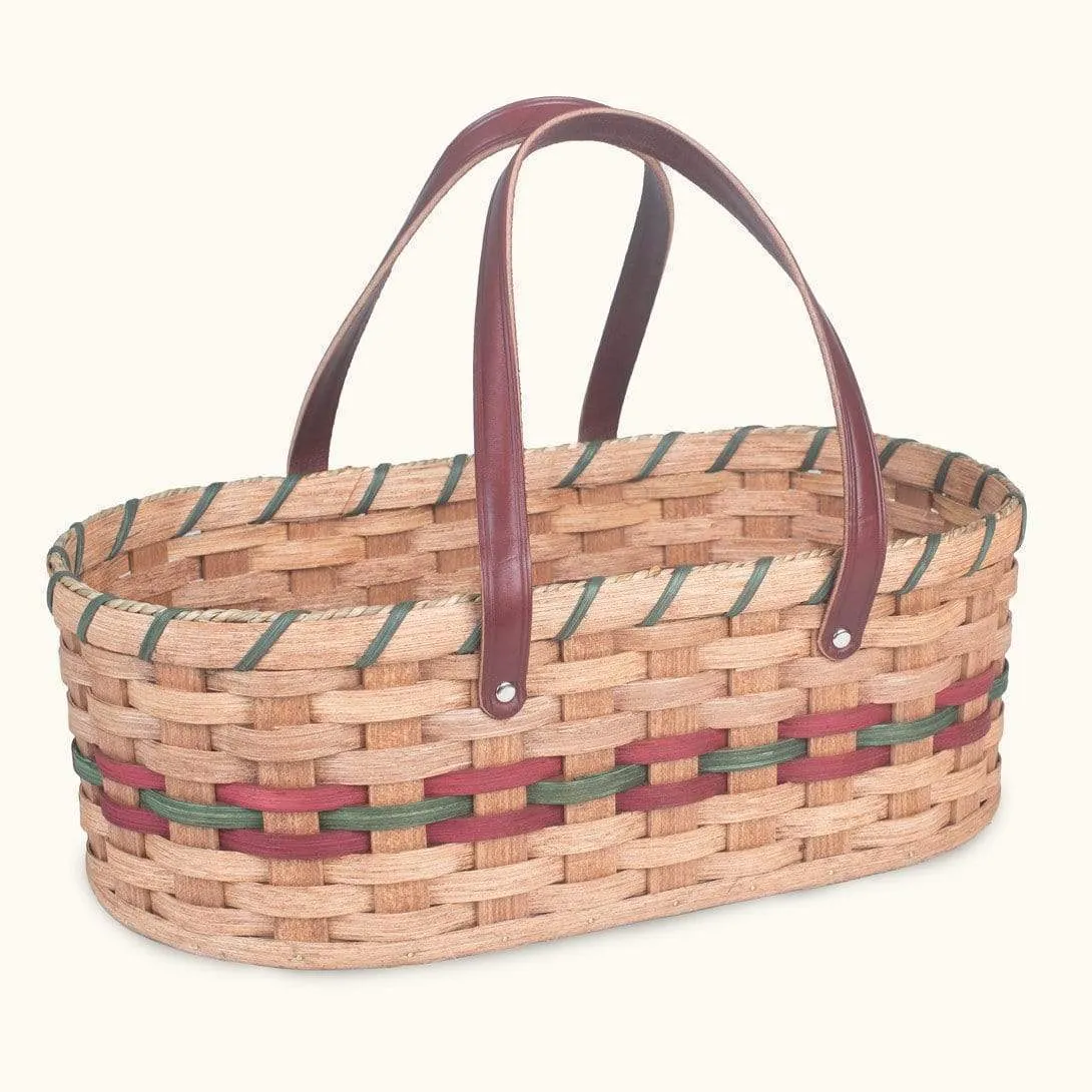 Craft Caddy | Handy Amish Wicker Sewing Tote Basket w/Handles