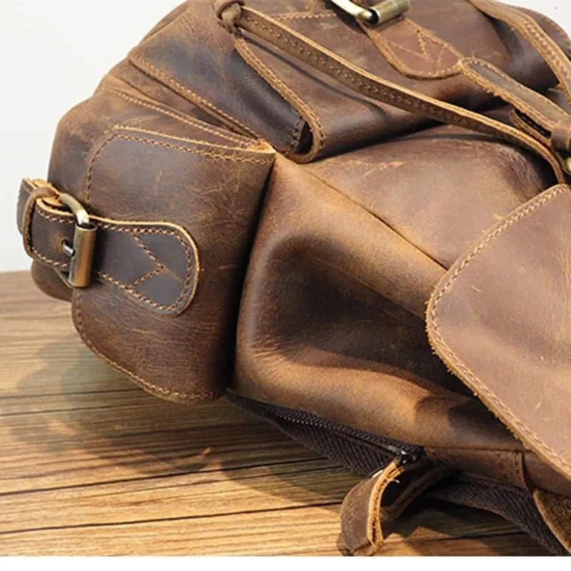 Crazy Horse Leather Shoulder Bag