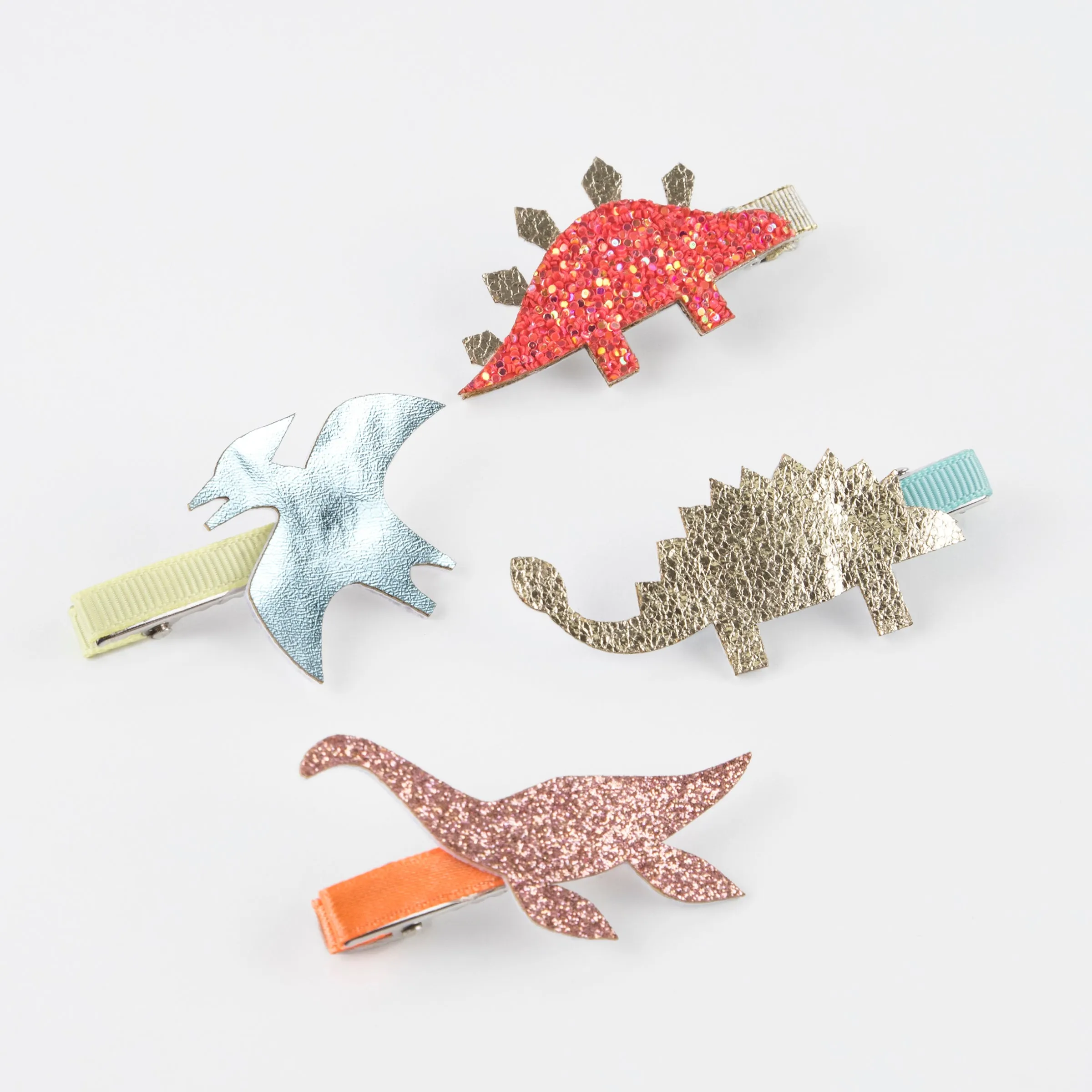 Dino Hair Clips (x 8)