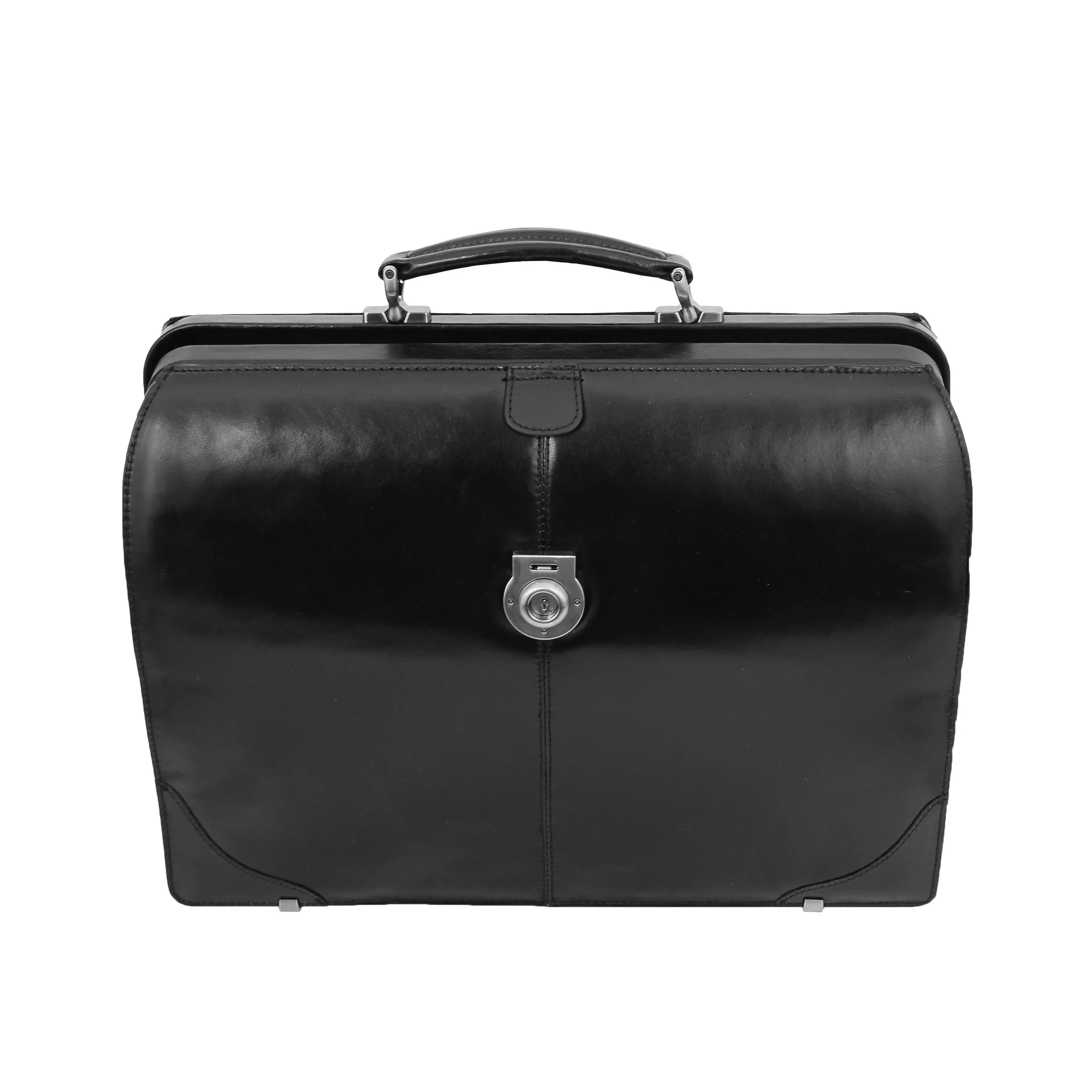 Exclusive Doctors Leather Bag Black Italian Briefcase Gladstone Bag Doc