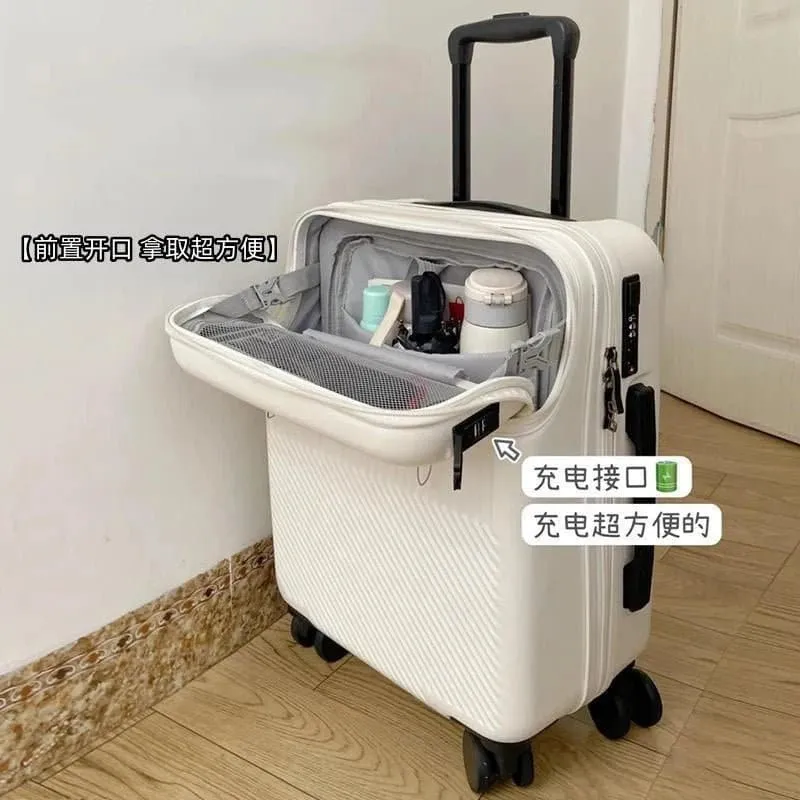 Front Open Suitcase - 55cm Height, Spinner Caster, 4.0kg Weight - kmikli 1685