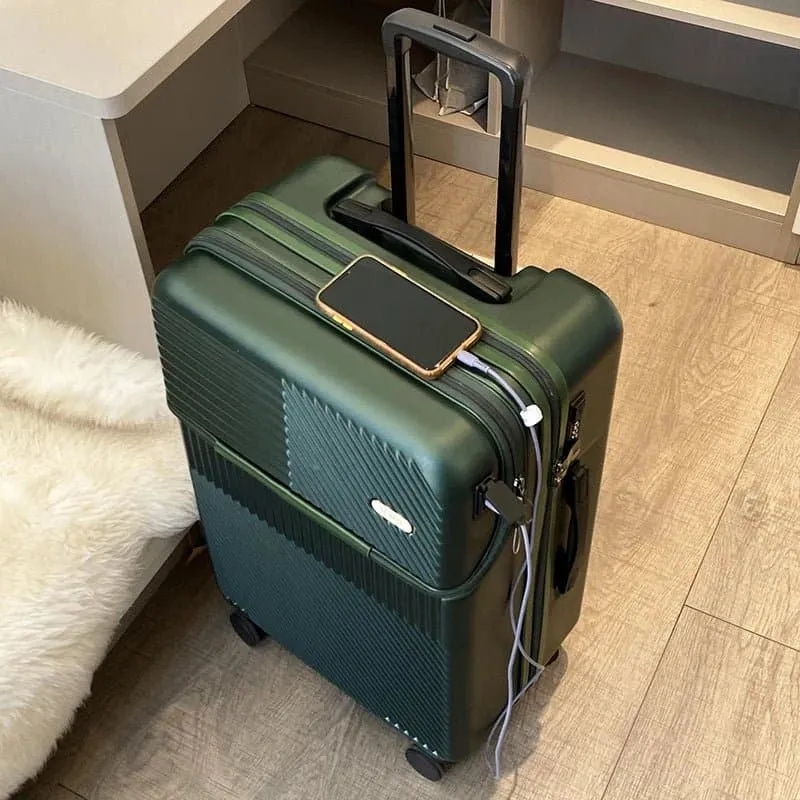 Front Open Suitcase - 55cm Height, Spinner Caster, 4.0kg Weight - kmikli 1685