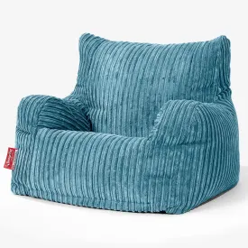 Josephine Bean Bag Armchair - Cord Aegean Blue