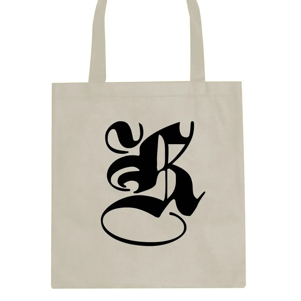 K Gothic Style Font Tote Bag