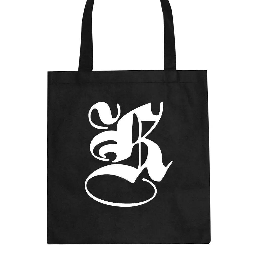 K Gothic Style Font Tote Bag