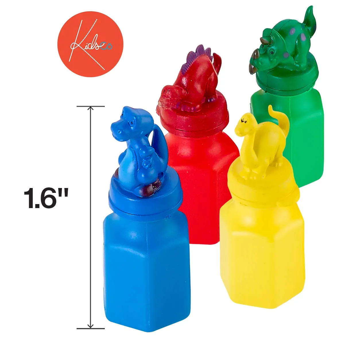 Kicko Dinosaur Bubble Bottles - 12 Pack - for Boys, Girls, Parties, and Birthdays (Colors