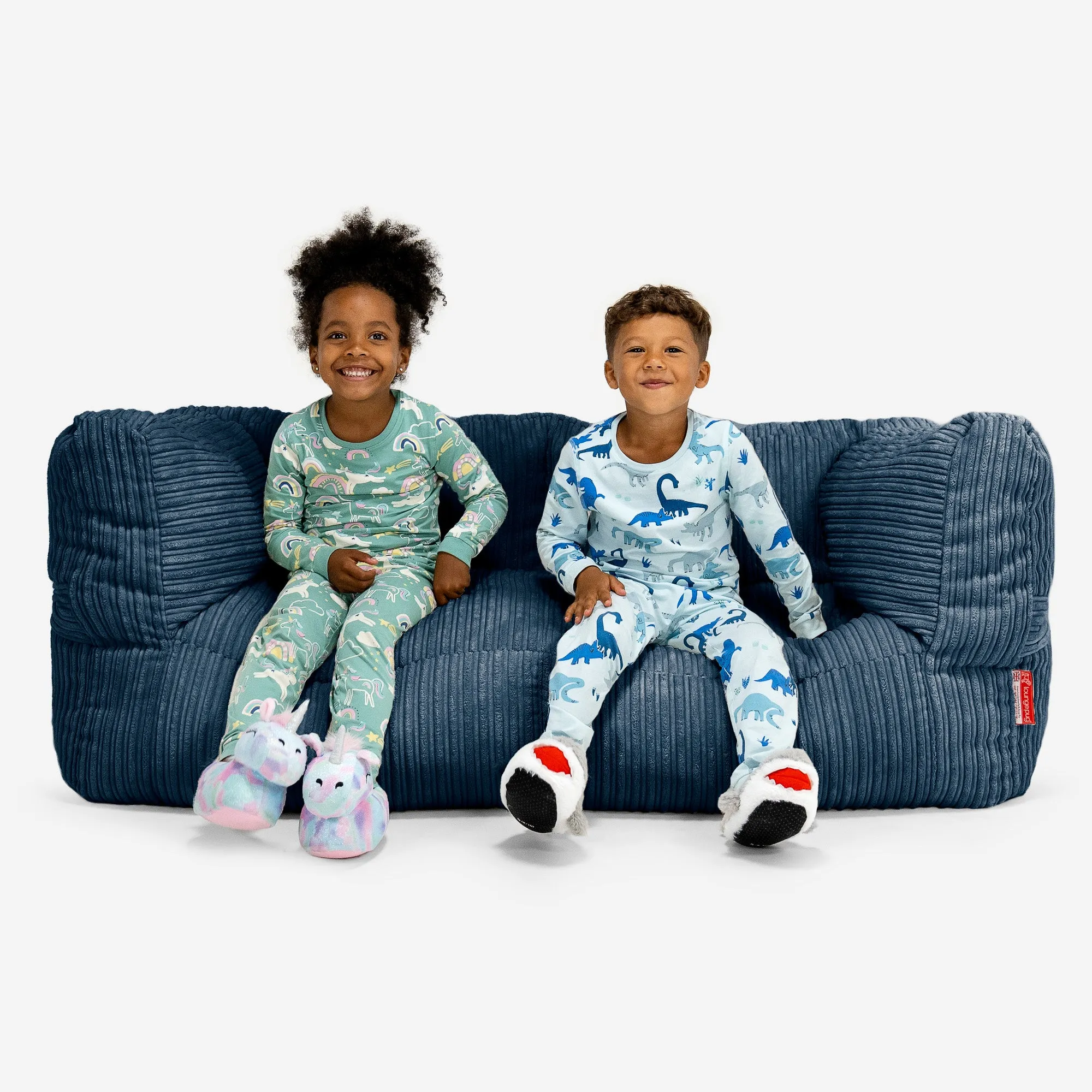 Kids Giant Albert Sofa 2 Seater 3-14 yr - Cord Navy Blue