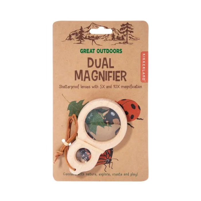 Kikkerland Great Outdoors - Dual Magnifier Clear