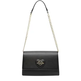 Love Moschino Heart Logo Black Chain Shoulder Bag