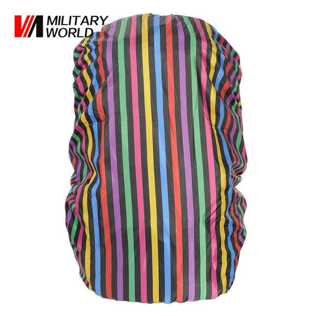 Military World Nylon Rain Bag Waterproof Backpack Bag Dust Rain Cover For Camping Hiking Cycling Luggage Pouch Cover Case Tool