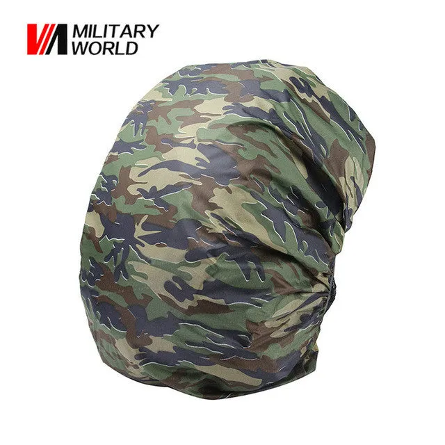 Military World Nylon Rain Bag Waterproof Backpack Bag Dust Rain Cover For Camping Hiking Cycling Luggage Pouch Cover Case Tool