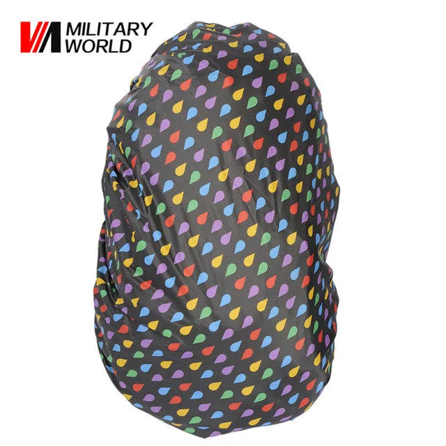 Military World Nylon Rain Bag Waterproof Backpack Bag Dust Rain Cover For Camping Hiking Cycling Luggage Pouch Cover Case Tool