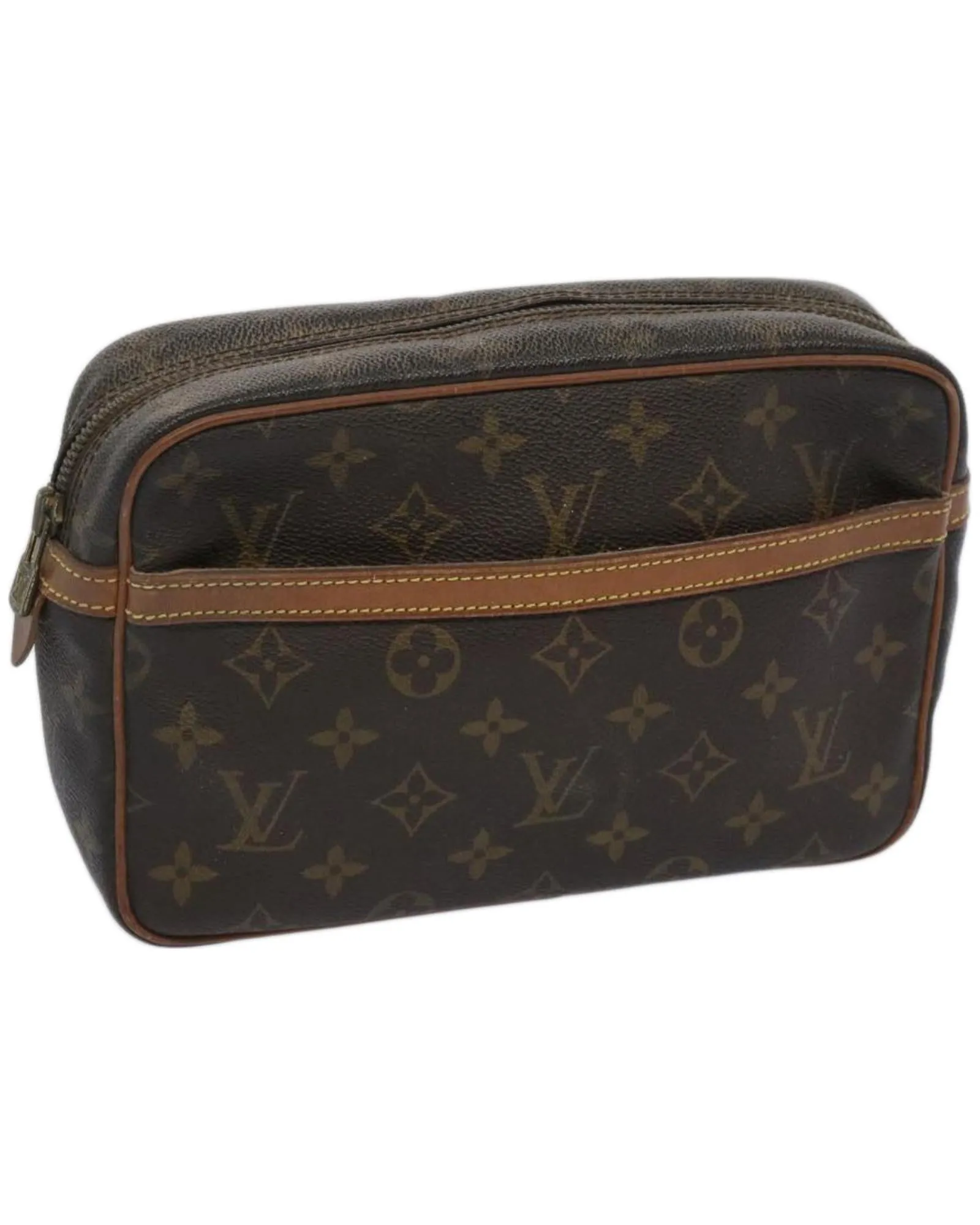 Monogram Canvas Clutch Bag with Accessories - Rank C