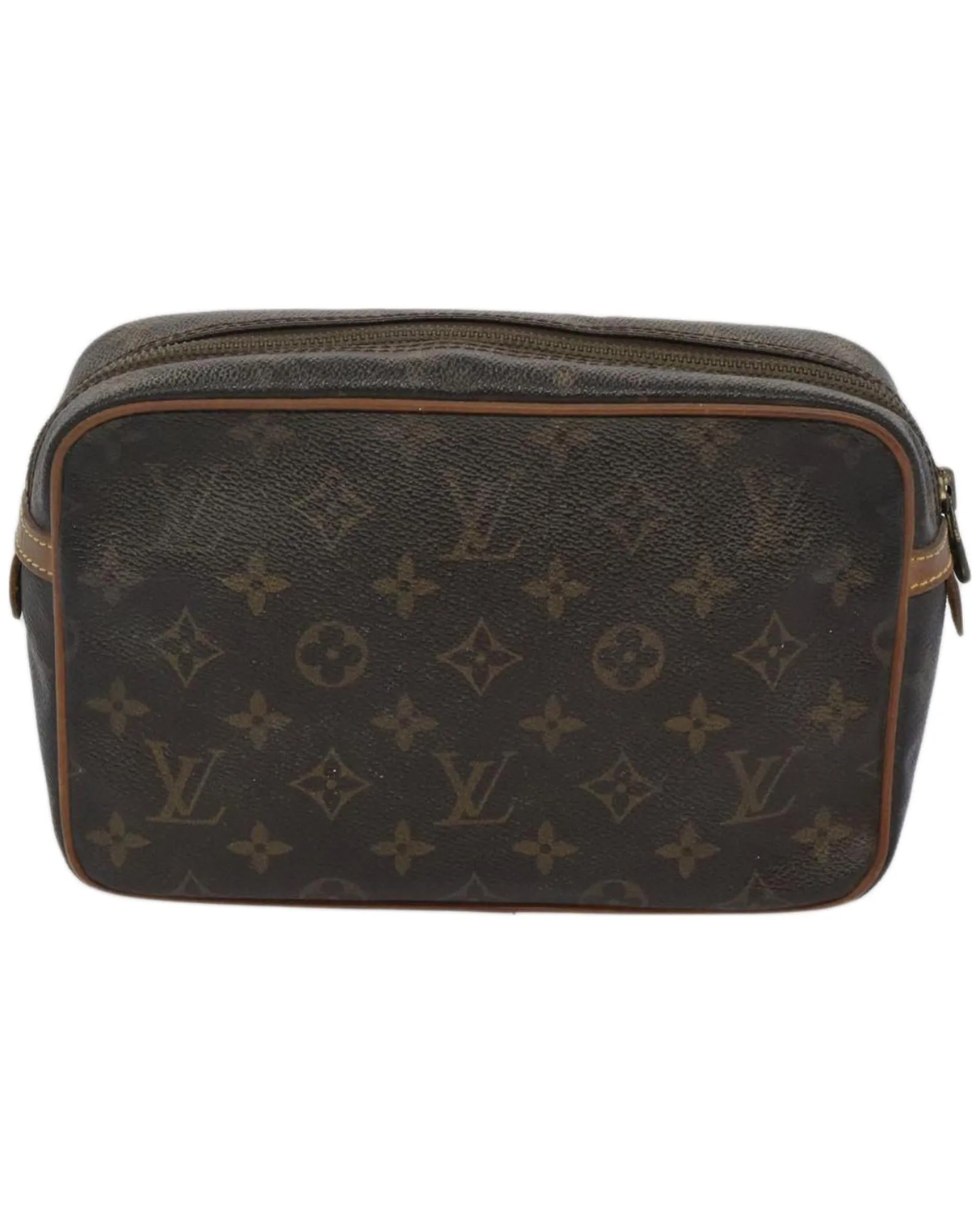 Monogram Canvas Clutch Bag with Accessories - Rank C