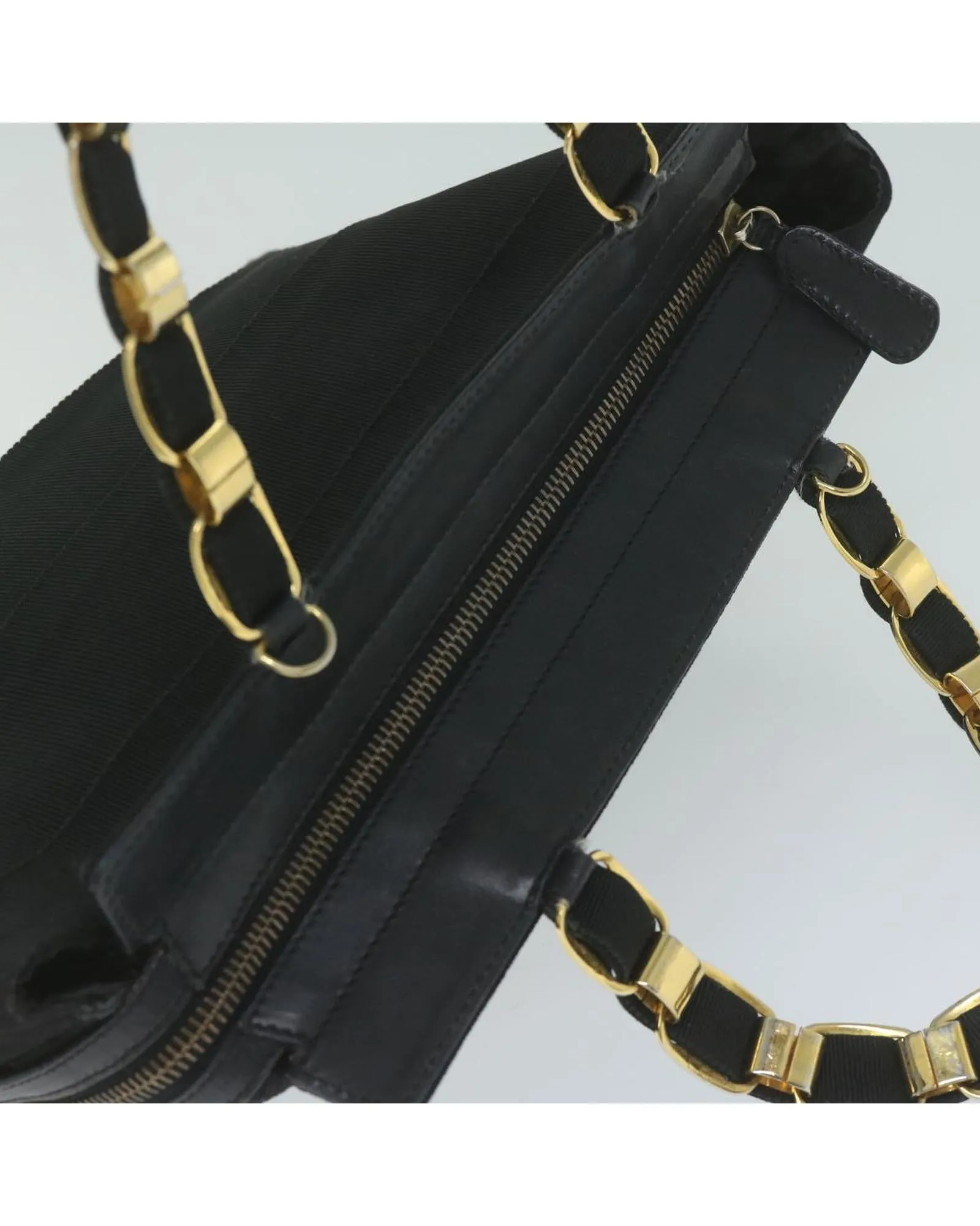 Nylon Black Hand Bag with Accessories - Made in Italy