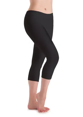 ON SALE Flat Waist Low Rise Capri Leggings