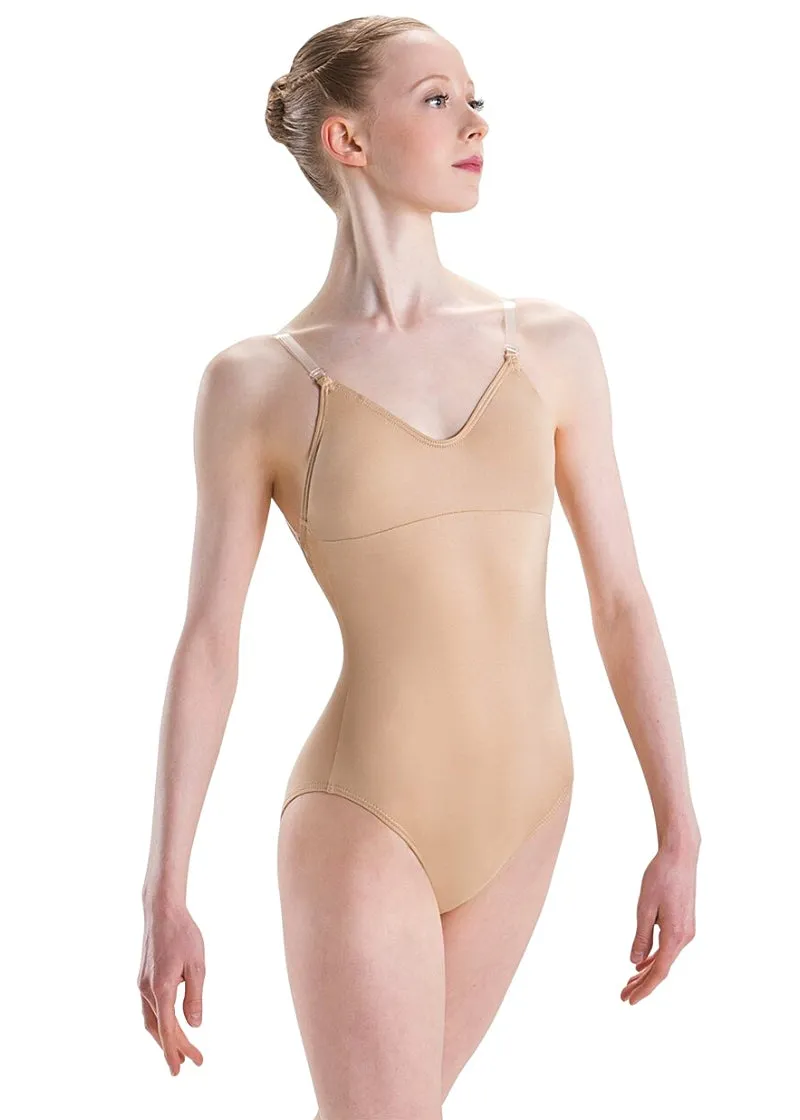 ON SALE V-Neck Leotard w/ Removable Cups