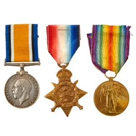 Original British WWI Lot of 3 Medals to 3 Different Soldiers - 1914 Star, WWI Victory Medal, & British War Medal