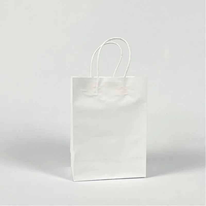 Party Bags wIth Handles - White (6 Pack)