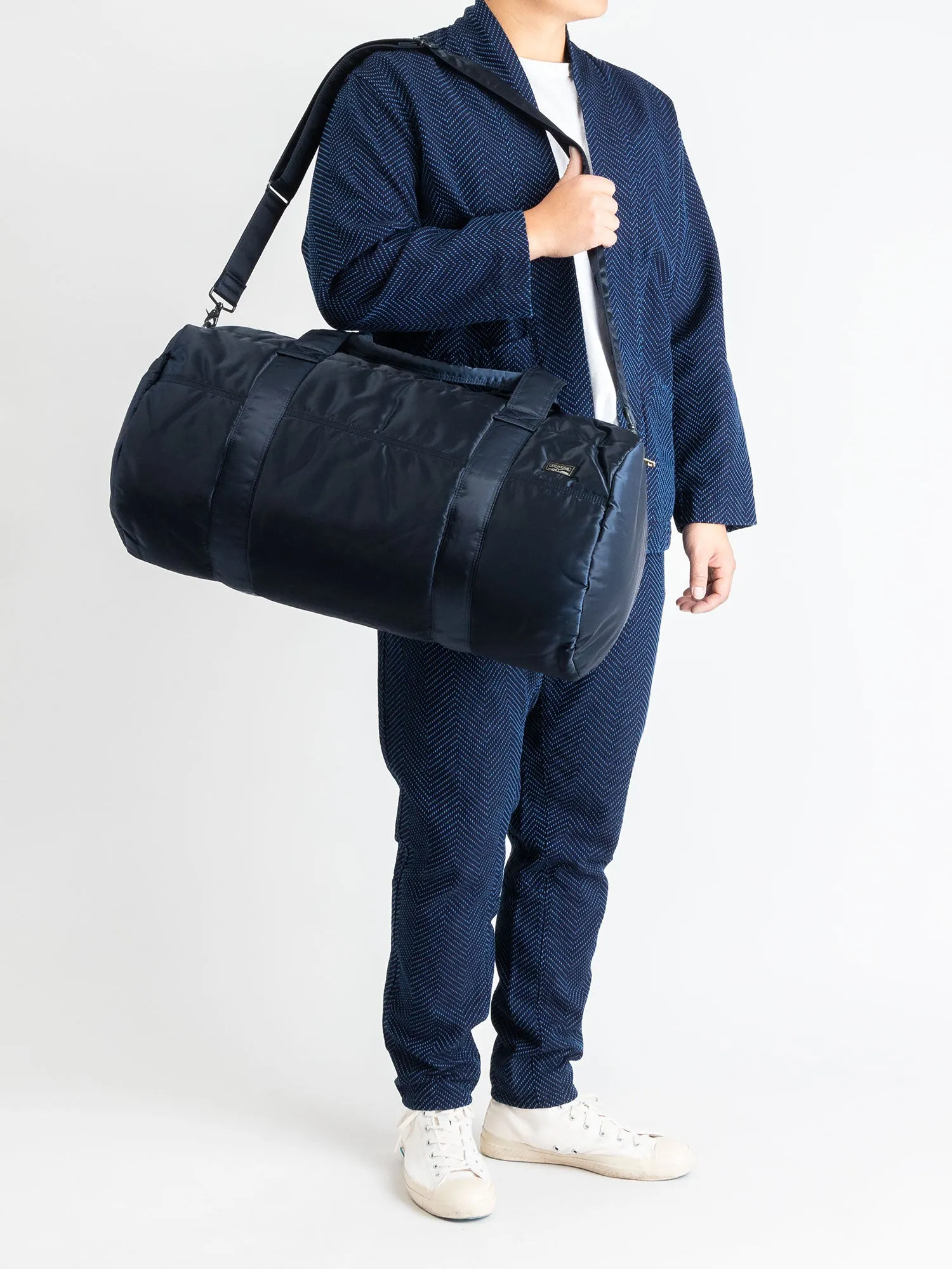 "Tanker" 2-Way Boston Bag (M) in Iron Blue