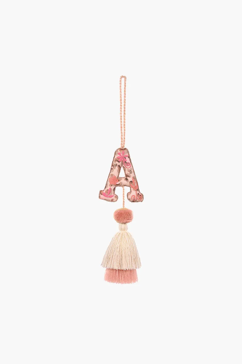 Rose Gold Boho Tassel with Alphabet Hanging