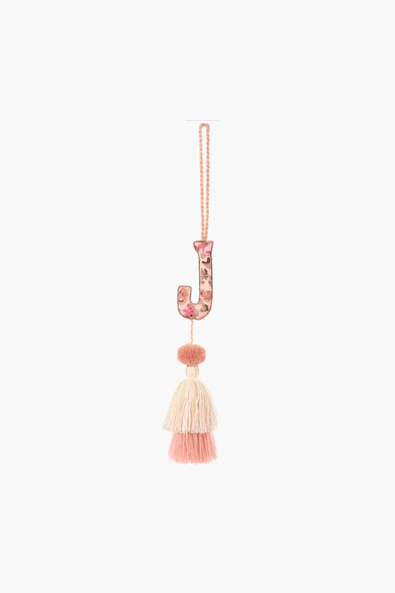 Rose Gold Boho Tassel with Alphabet Hanging