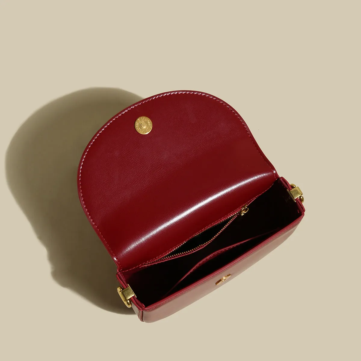 Soho Bar Leather Saddle Shoulder Bag