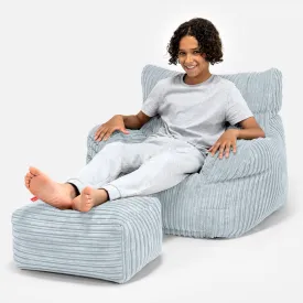 Teens Bean Bag Armchair 6-14 yr - Cord Baby Blue