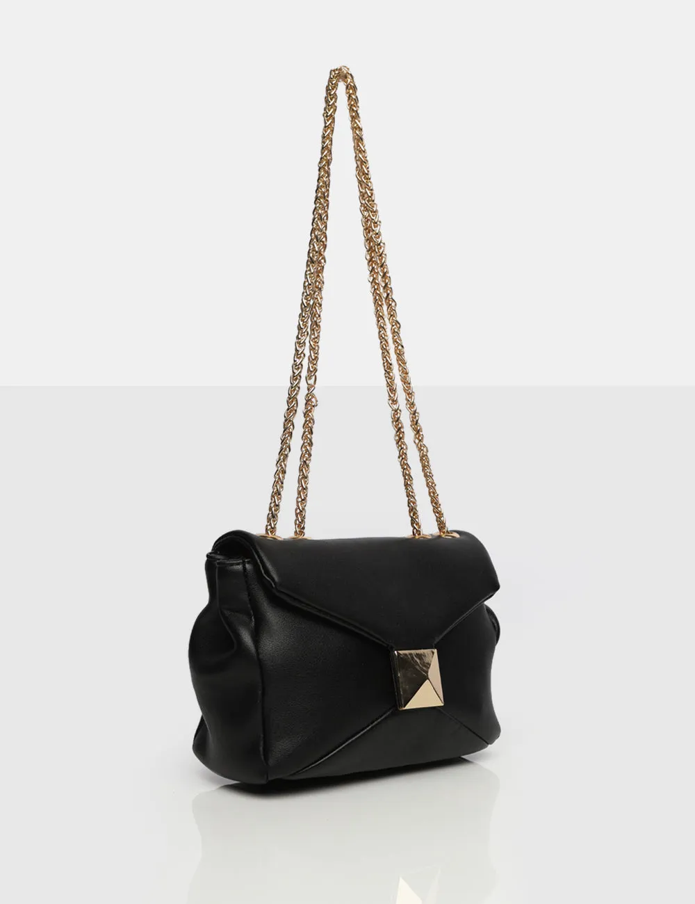 The Kenny Black PU Stud Shoulder Bag