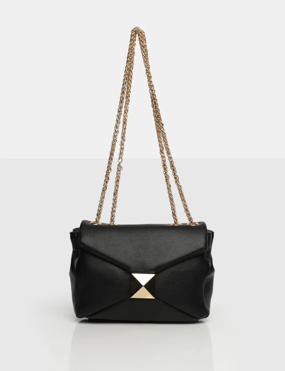 The Kenny Black PU Stud Shoulder Bag