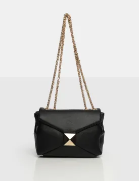 The Kenny Black PU Stud Shoulder Bag