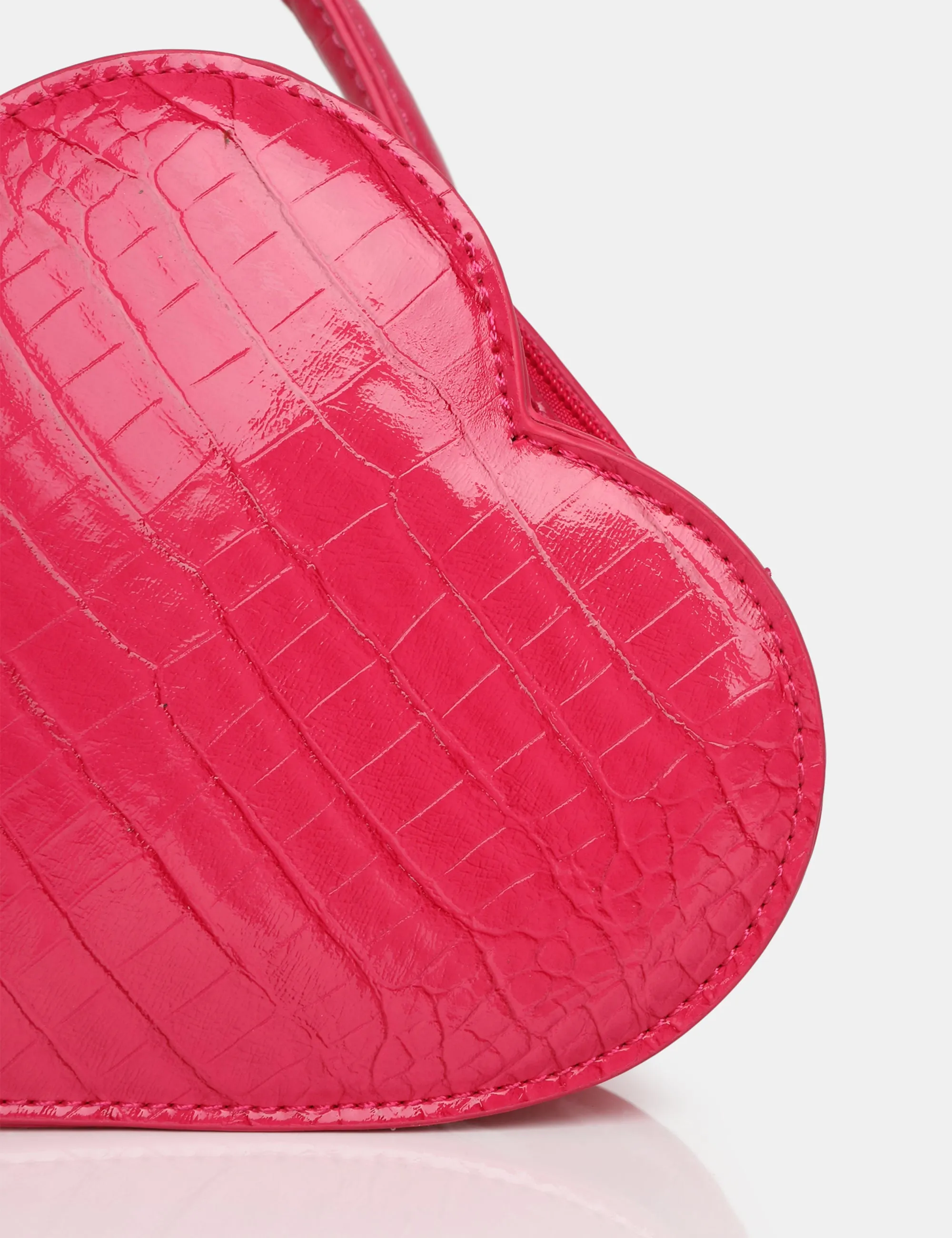 The Roux Bright Pink Croc Heart Grab Bag