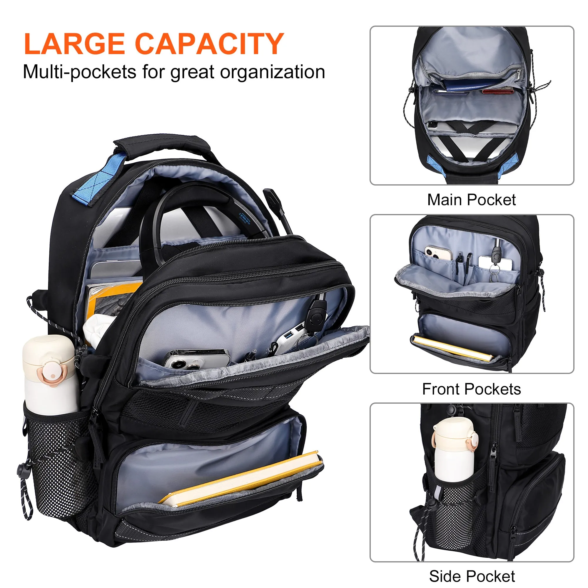 Travel Laptop Backpack for Women and Men Small Carry on Daypack