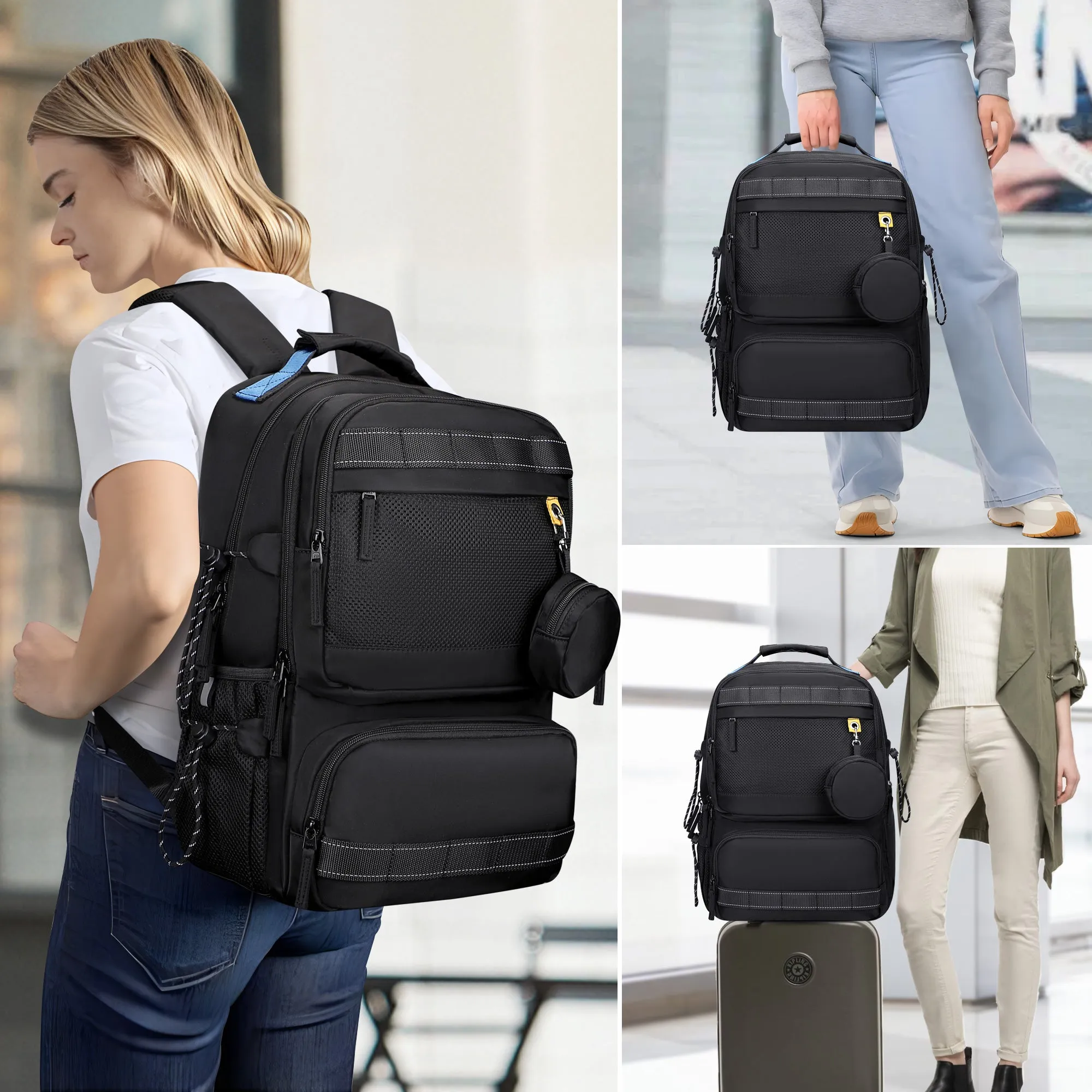 Travel Laptop Backpack for Women and Men Small Carry on Daypack