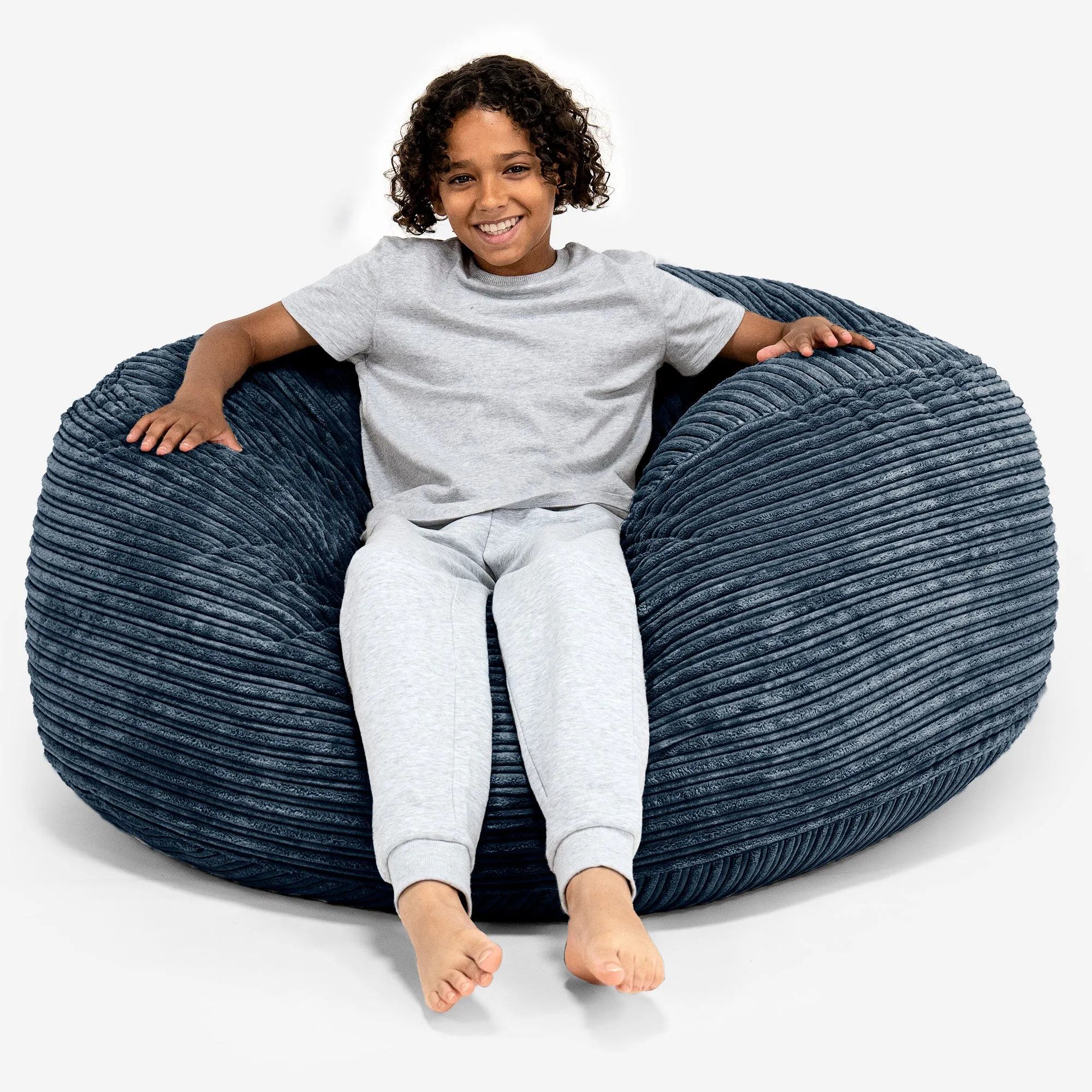 Ultra Comfy Kids Super Sized Bean Bag 6-14 yr - Cord Navy Blue