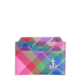 Vivienne Westwood Candy Tartan Print Slim Card Holder