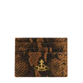 Vivienne Westwood Snake Leather Flat Card Holder