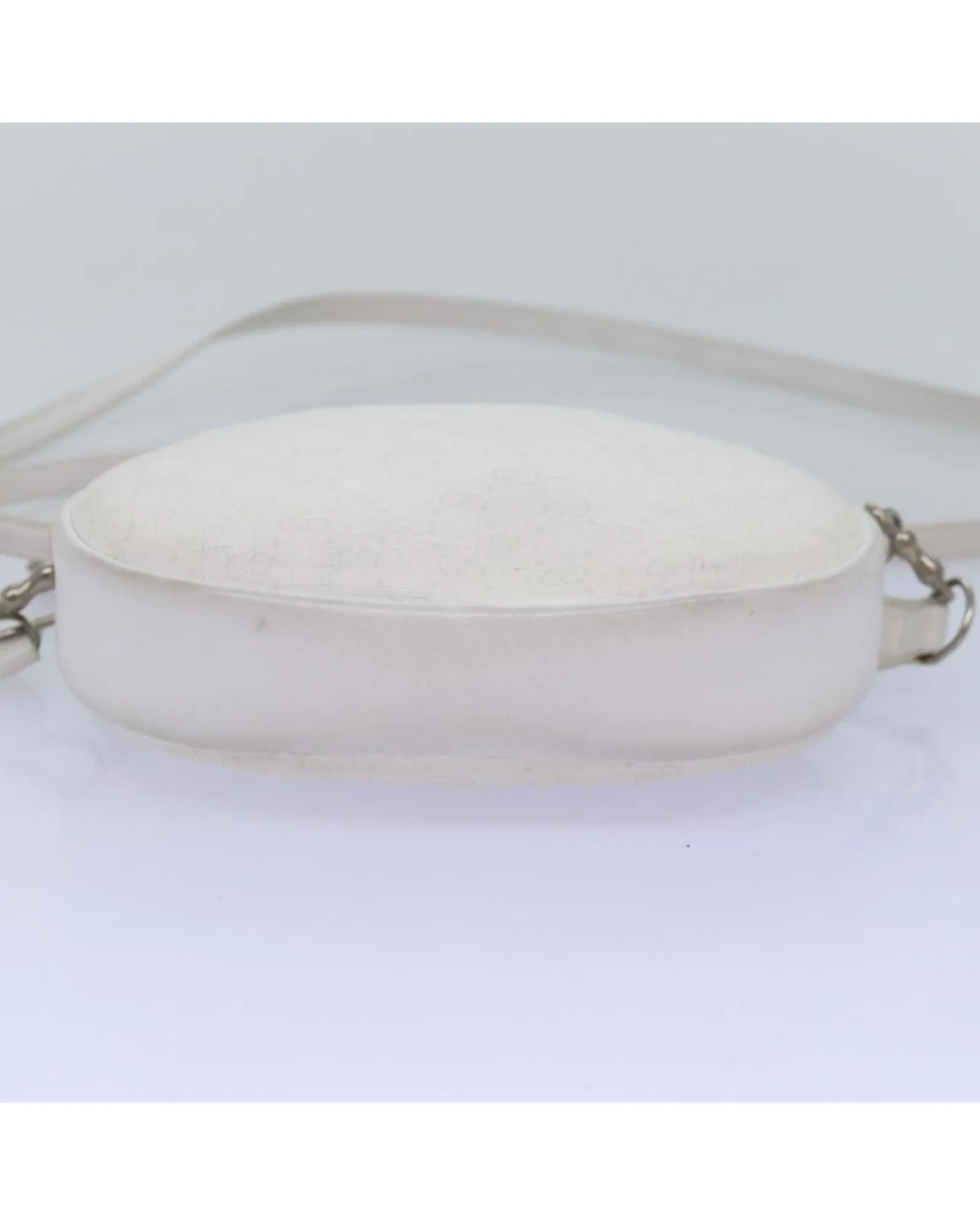 White Micro GG Supreme Shoulder Bag in PVC Leather by Italian Designer